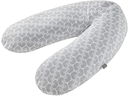 Rotho Babydesign Stillkissen Multi, 190 x 35 cm, ab 0 Monate, Maschinenwaschbar, Hypoallergen, Seashell Shape