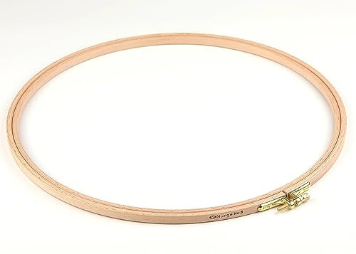Nurge Hochwertiger Stickrahmen aus Buchenholz, goldfarbener Verschluss, 8 mm (310 mm = ca. 30,5 cm)