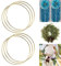 ALEMIN 6 Stück 20 cm Metallringe zum Basteln Gold aus 3 mm Metalldraht, Kranz Ringe Makramee Ringe, Traumfänger Ring, Hochzeitskranz, Wandbehänge Deko, Blumen Reifen