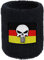 Germany Punisher Schweissband Deutsche Flagge Totenkopf Stickerei Designer Schweißband & absorbierendes Frottee Sport Wristband Armband für Biker, Rocker Statement Protest
