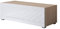 MB Muebles Bonitos, Meuble TV avec Pieds 2 cm Luke H1 pour Salon Moderne, Design Modulaire avec Porte Abattante, Mélamine Mate et Brillante, Sonoma et Blanc, 100x32x40 cm