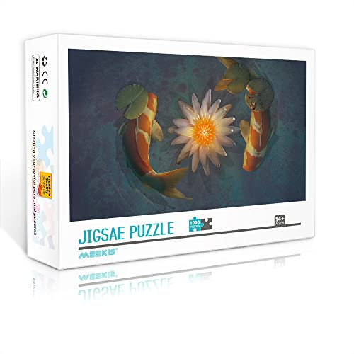 1000 Teile Puzzle für Erwachsene Koi Puzzle Familienspaß Puzzles Familienunterhaltung Spielzeug 75x50cm Puzzle für Erwachsene 1000 Teile
