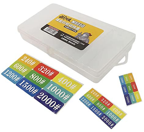 Hellery Schleifpapier-Aufbewahrungskoffer, Organizer, Schleifen, Schleifpapier, Desktop-Modelle, Schleifen, Schleifpapier, DIY für Pappbrett, Schwamm, Schleifpapier, Polierbrett