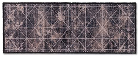 Astra Fußmatte innen rutschfest - Grunge Taupe 50x130 cm - Schmutzfangmatte waschbar und pflegeleicht - Felicido Sauberlaufmatte Eingang, Flur, Haustür