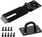Door Padlock Hasp, 4 Inch Stainless Steel Padlock Hasp and Staple Shed Lock Hasp Shed Door Latch Heavy Duty Gate Lock Latch Security Hasp and Staple for Door Window Cabinet Pet Cage Crate