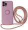 Emlivi Mobile Phone Chain Case for iPhone 14 Pro Max Necklace Mobile Phone Case with 360 Degree Ring Holder Nylon Shoulder Strap Silicone TPU Cover with Cord for Hanging Protective Case for iPhone 14