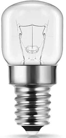 Saraoriginalshop Lampadina Ricambio per Forno a Microonde Grill - Attacco Piccolo E14 15 Watt - Capsula T22 per Frigorifero 2700K 80 Lumen