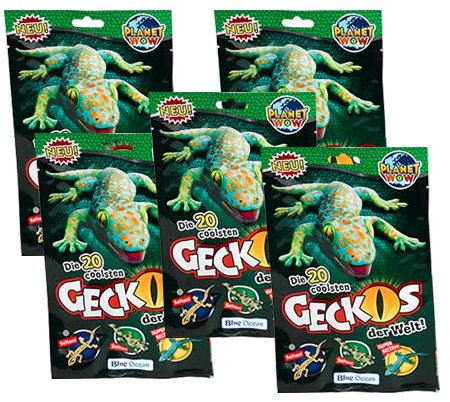 Generisch Blue Ocean Geckos Planet Wow Sammelfiguren – 5X Sammeltüten