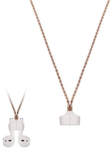 Magnetische Anti-Lost Bänder, Metall Anti-Lost Bänder Modisches Ohrstöpsel Halsband Sport Anti Lost Strap Kopfhöre Kompatibel mit Airpods Pro 3/2/1 (Roségold)