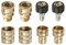 Hochdruckreiniger Adapter Set, Quick Connect Armaturen Gartenschlauch Wasserhahnanschluss, M22 Schwenkbar auf 3/8 Zoll Schnellanschluss, 3/4 Zoll auf Schnellspanner