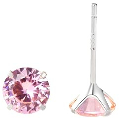 Coppia di Orecchini Punti Luce Rosa in argento 925 - Rainbow Collection