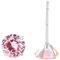 Coppia di Orecchini Punti Luce Rosa in argento 925 - Rainbow Collection (7mm)