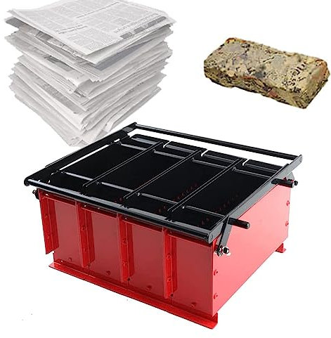 JHLP Efficient DIY Paper Brick Maker â€“ Metal Press Machine For Newspaper Briquettes, Ideal Fire Stove Home Tool For Eco-Friendly Heating, 38 * 31 * 18CM Dimensions, Paper Log Briquette Maker