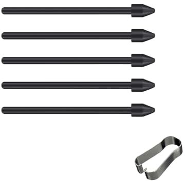 Paquete de 5 puntas de lápiz capacitivo Tab S8 S para Samsung Galaxy Tab S8 con pinzas, puntas de bolígrafo Galaxy Tab S8, piezas de repuesto para Samsung Galaxy Tab S8 (negro)
