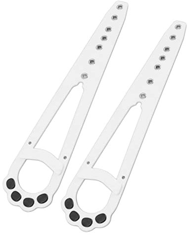 2Pcs Cat Door Latch Pe Stainless Steel Adjustable Pet Door Holder For Keep Dogs Out (White)