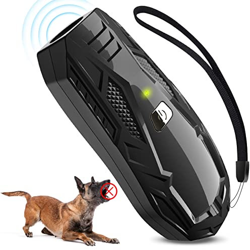 Antibell für Hunde, Ultraschall Anti Bell Gerät Bellenstopper Hund, Ultraschall-Anti-Bellgerät Hundebellen-Abschreckmittel Hunderindenstopper für Kleine Große Hunde Innen Außenbereich Antibell Hund