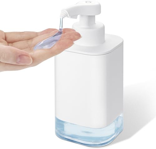 Seifenspender Automatisch mit Sensor Infrarot Elektrisch: 400ml Automatischer No Touch Dispenser Soap mit USB Aufladung Batterie für Bad, Küche, Home Weiß