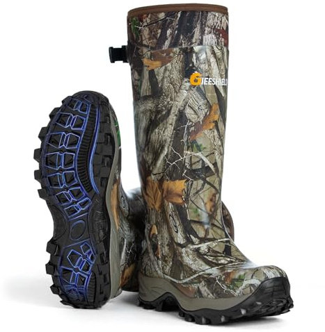 GIEESHIELD Atmungsaktive isolierte Next Camo G2 warme Jagdstiefel mit vielseitigem Design – robuste Konstruktion, 6 mm Neopren, wasserdichte Gummistiefel für Damen und Herren, Größe 40 bis 42
