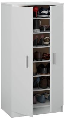 habeig Schuhschrank, Schrank, Dielenschrank, Schuhregal, Flurschrank, Kleiderschrank, weiß, 7813O, Flur, 108x55cm