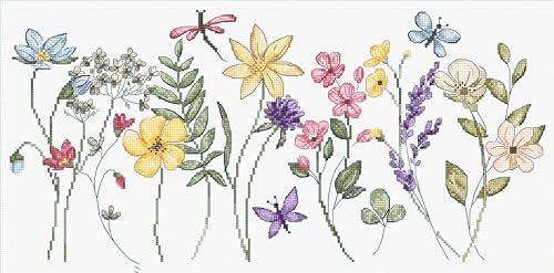 Letistitch L8094 Summer Bloom Kreuzstich Stickpackung Sommerblüte Zählmuster