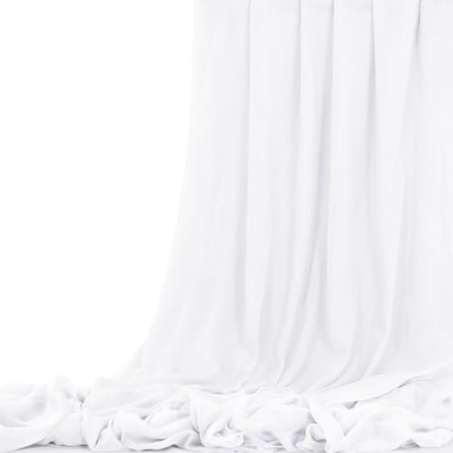 Weiß Käsetuch Dekostoff für Tischläufer Hochzeitsbogen Querbehang, Weich Dünn Drapierungsstoff DIY Käsetuchstoff für Stuhlschärpe Servietten Hochzeitsdekoration - 9,2 m x 90 cm