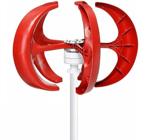 Aerogenerador De 400W 600W 800W 1000W 1200W Generador De Viento Linterna Generador De Viento Vertical Kit De 5 Aspas Con Tuercas En U De Acero Inoxidable Controlador Y Cubo De Aspas,24V-1000W