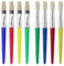8 Pièces Pinceaux Peinture pour Enfants, Kit de Pinceaux Peinture Enfant 4 Couleurs Ronds et Plats pour Acrylique, Huile, Aquarelle, Débutants Artiste