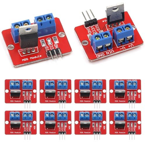GERUI 10 pezzi MOSFET Driver Module 0-24V 3,3V / 5V MOSFET Button Mos tubo effetto campo singolo chip -PWM modulo di unità per Arduino MCU ARM