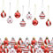 HERZONE 24pcs Weihnachtsschmuck weihnachtskugeln Weihnachtsbaum Anhänger Hängende Weihnachtsdeko für Weihnachtsdekoration (rot weihnachtskugeln)