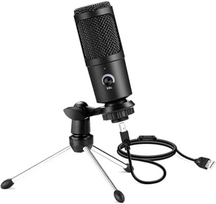 Microphone de USB pour Streaming, Podcast, Microphone pour Podcast, Vidéo, Chant, Cardioïde, Studio