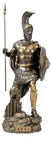 Ares Mars griechisch-römischer Olympischer Gott des Krieges und des Mutes, Bronze-Statue, 18 cm