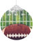 GSGCSBYMLG American Football Feld und Kugel gedruckt rund Glas Weihnachten Anhänger Dekoration Anhänger