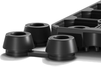 Entrando Verbinder für Ringgummimatten – Stecksystem 4-Fach Adapter für Gummimatte 22 mm – Zubehör zur Verbindung von Fußmatten Außenbereich, rutschfest & modular für Werkstatt, Stall, Terrasse