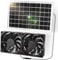 Joycabin Solar Ventilator, Solarmodul Lüfter Kit, 10W Solar Dual Auspuffventilator, Tragbarer Solar Abluftventilator für kleine Hühnerställe, Gewächshäuser, Haustierhäuser, Garage, Keller