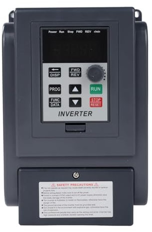 DEWIN Inverter per Motori Trifase,1.5kW Ingresso Monofase 220V Uscita Trifase 380V,Convertitore di Frequenza VFD Regolatore di velocità del Motore(Modello di fabbrica:AT4-1500X)