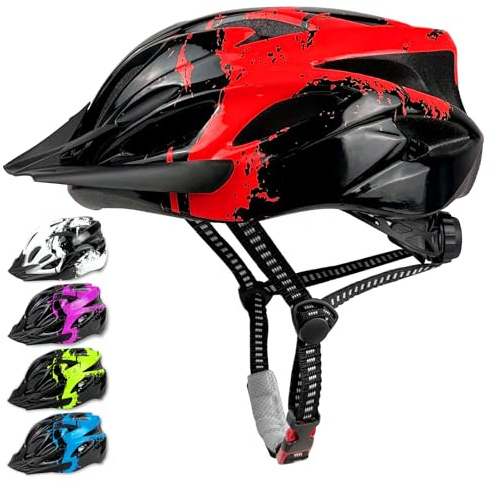 LeapBeast Fahrradhelm Kinder, Verstellbarer Kinderhelm für Jungen und Mädchen im Alter von 3-13 Jahren, Mehrere Belüftungen Helm, Multisport-Kinderhelm mit Visier, Schutzhelm