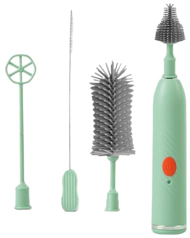 Electric Bottle Cleaning Brush - Electric Bottle Cleaning Brush | Waterproof Nipple Cleaning Tool with Replaceable Head | Rechargeable Cup Cleaning Tool for