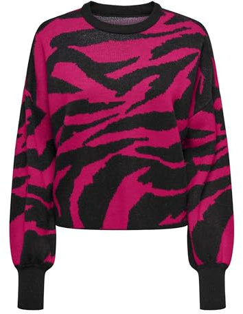 ONLY Damen Onlhilla Ls Jq Mix Box O-Neck Rp KNT