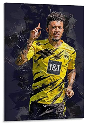 SDYYFF Bild Auf Leinwand 40 * 60cm Senza Cornice Jadon Sancho Football Star Atleta Poster Canvas Wall Art Room Immagini per camera da letto