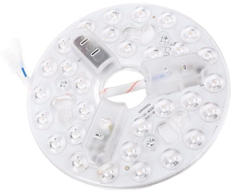 Gonetre Kit de Luz LED del Ventilador de Techo Dimmable 3 Temperatura de Color 3000K 4200K 6500K 15W Panel de Modernización Redondo para el Ventilador de Techo Reemplazo de Aluminio