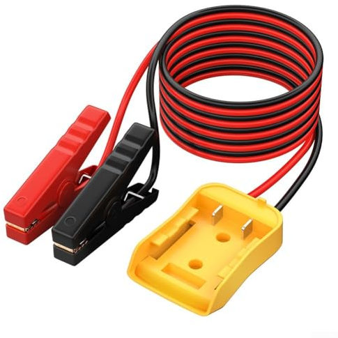 Getdoublerich Simplified Jumpstarting For Jumper Cables for Dewalt Batteries with Clear Instructions and Strong Grip Design