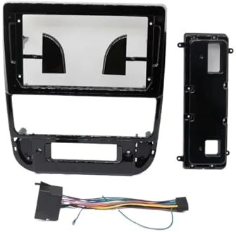 FHCBUTAE Panel Estéreo Kit Marco Panel Radio Coche 9 Pulgadas Instalación Consola Bisel De Audio Adaptador GPS para Peugeot 406 1995-2005(Black Frame Cable)