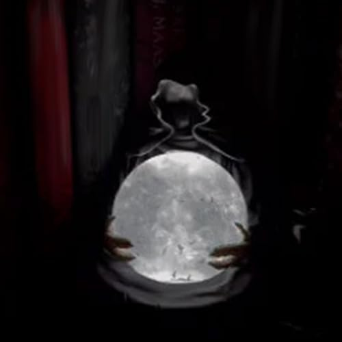 Suriel and Floating Bat Crystal Ball,Sensenmann Statue mit Schwebenden Fledermäusen für eine schaurig-magische Atmosphäre,Gothic-Dekoration für Zuhause,Bücherregal Halloween Dekoration (Kein Licht)