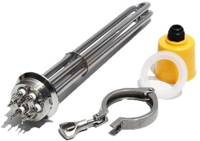 Tubo Di Riscaldamento, Elemento Riscaldante Da 3000 W, 4500 W, 6000 W, 9000 W E 12000 W For Morsetto Da 2 For Distillatori D'acqua, Compatibile Con LJXH(220V,4.5KW 210L)