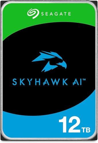 Seagate SkyHawk AI ST12000VE003 - Festplatte - 12 TB - intern - 3.5 (8.9 cm) - SATA 6Gb/s - Puffer: 512 MB - mit 3 Jahre Seagate Rescue Datenwiederherstellung