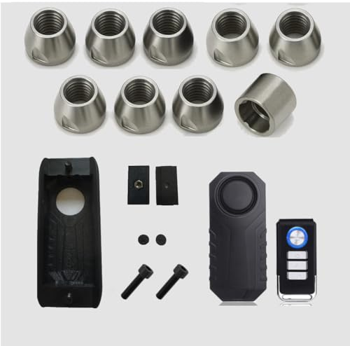 8x Security Nuts & Wireless Alarm With Mount for TentBox All Models XL Lite Cargo Go Anti Theft Locking Nuts Security Kit