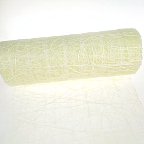 Dekoweb® Tischläufer - Tischband - Tischdekoration - pastellgelb/vanille - 30 cm Breite - 5 m Länge - 54-300-5-012