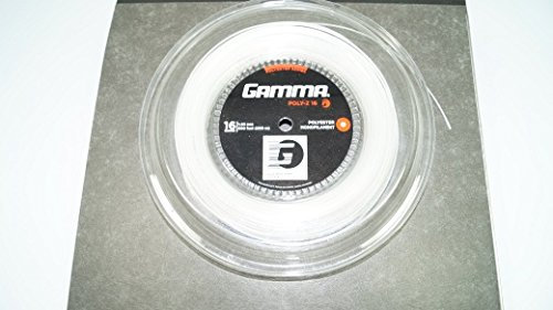 Gamma Poly-Z 16 Tennissaite Set 12m String 1,30mm 16Gauge weiß transparent Das Saitenset Wird von der Rolle Geschnitten