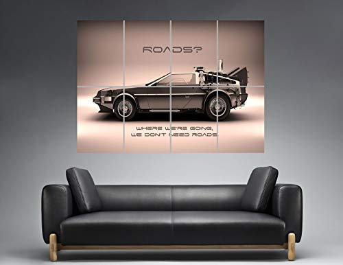 Paperposter Delorean Back to The Future Retour to The Futur Wall Poster A0
