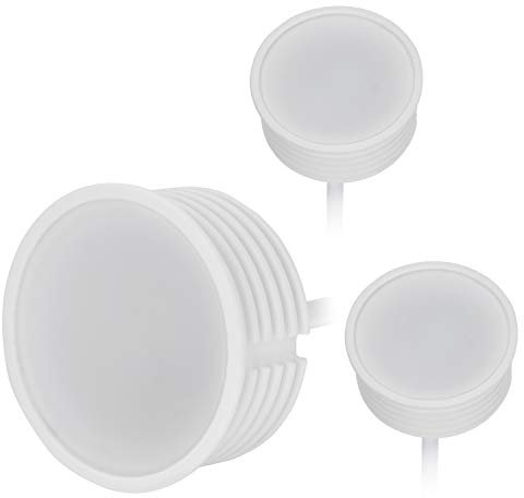 HCFEI 3x LED Modul flach Dimmbar 230V 5W für Einbaustrahler MR16 Warmweiß 2700K Ersatz GU10 Ø 50mm Einbauramen Leuchtmittel